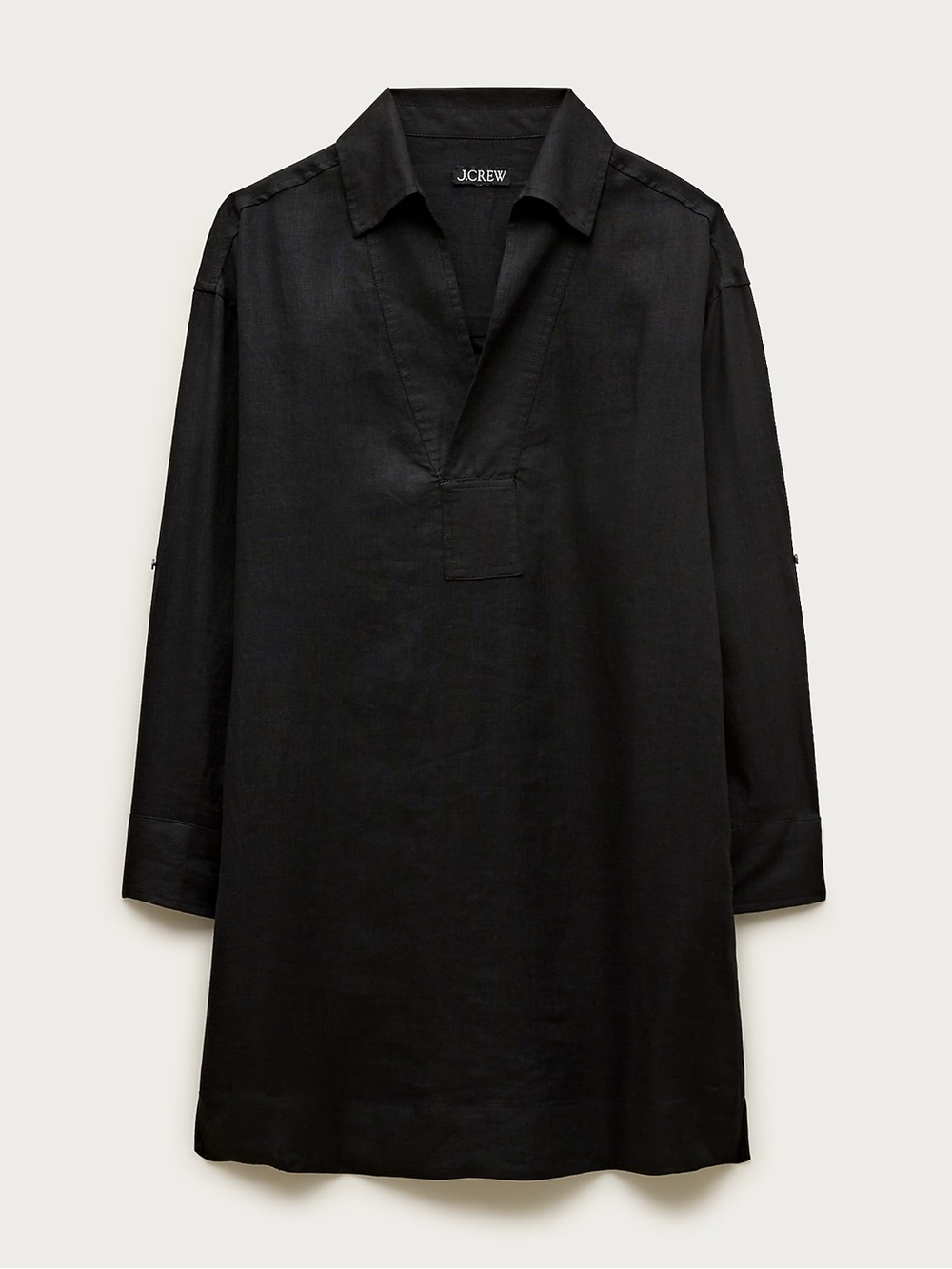 J.Crew Black 100% Linen Dress NWT Petite Small PS
